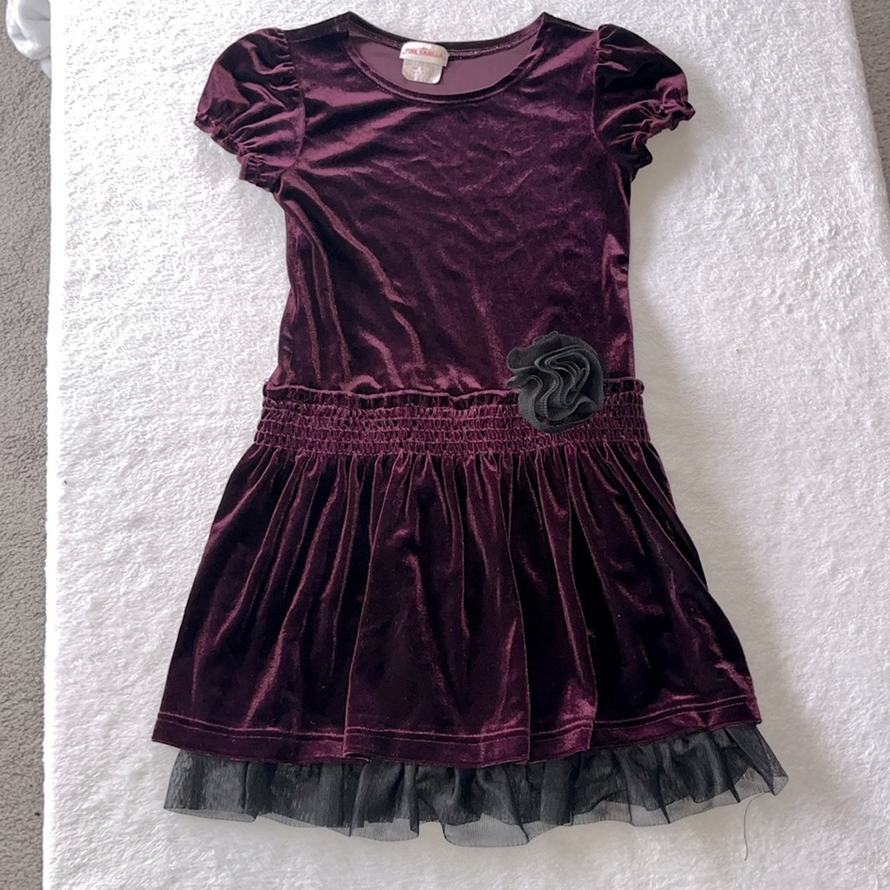 Girls Soft Velvety Special Occasion Dress